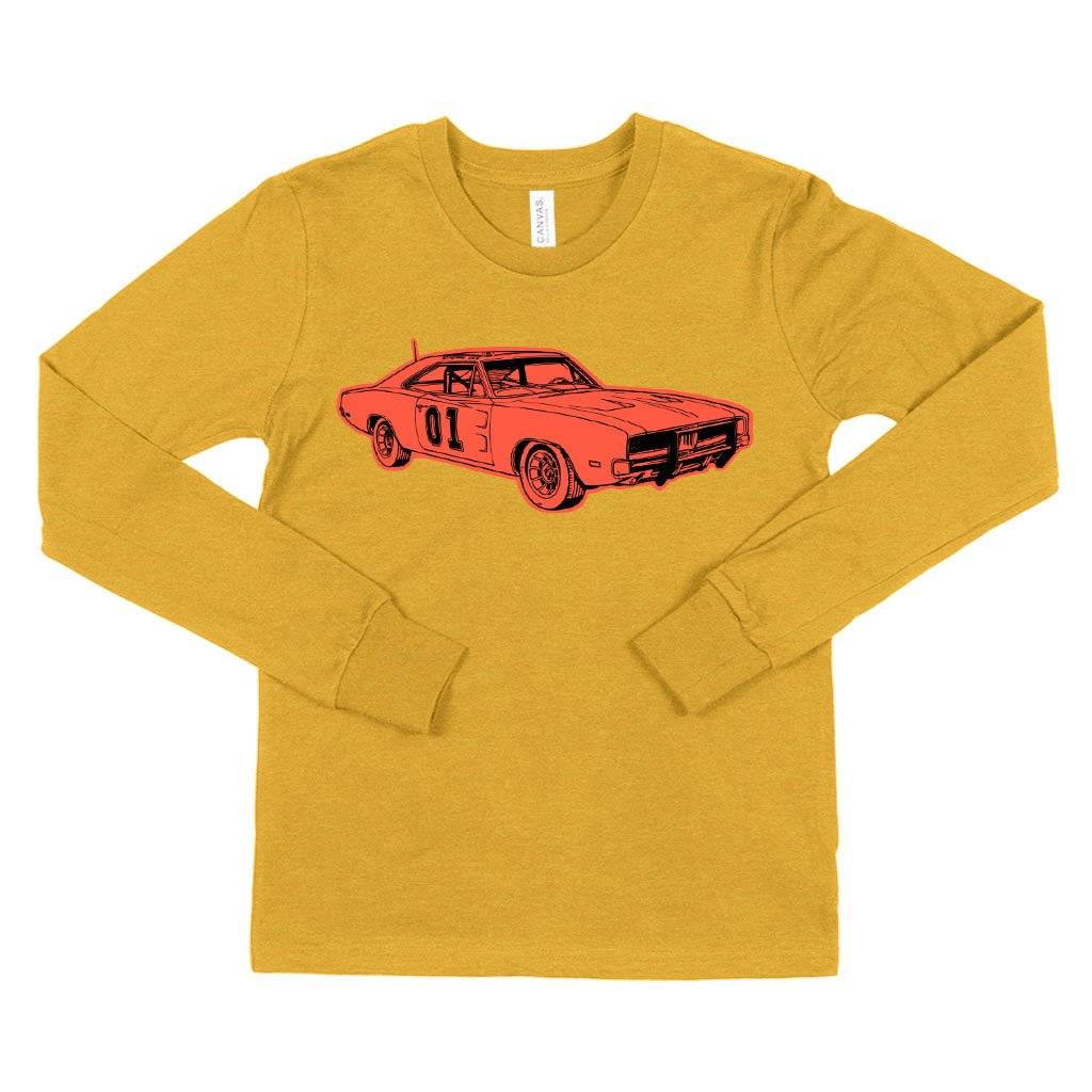 72837-466394.jpeg Kids' General Lee Long Sleeve T-Shirt - Car T-Shirt Kids & Baby Kids' Clothing Color : White|Heather Yellow Gold|Black