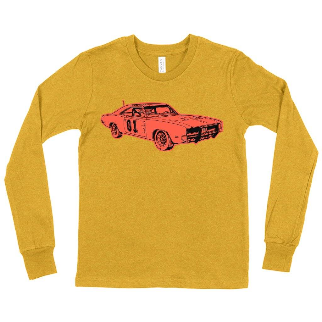 72837-4973b8.jpeg Kids' General Lee Long Sleeve T-Shirt - Car T-Shirt Kids & Baby Kids' Clothing Color : White|Heather Yellow Gold|Black