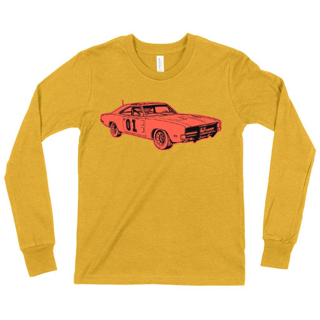 72837-ed8239.jpeg Kids' General Lee Long Sleeve T-Shirt - Car T-Shirt Kids & Baby Kids' Clothing Color : White|Heather Yellow Gold|Black