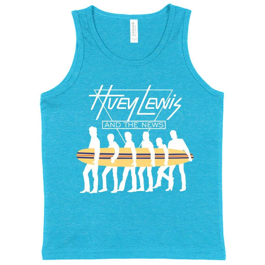 72845-54c39c.jpeg Kids' Huey Lewis and the News Tank - 80's Tank Kids & Baby Kids' Clothing Color : Black|Athletic Heather|Neon Blue