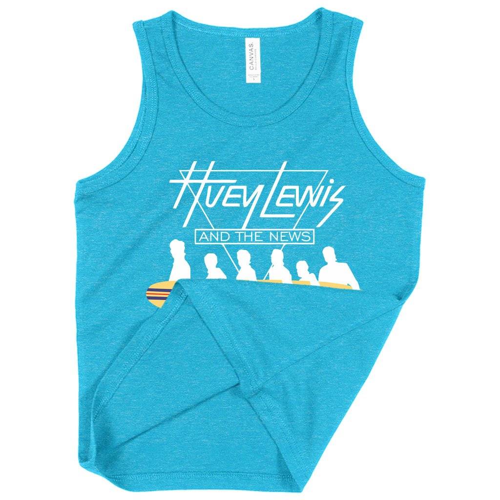 72845-b82287.jpeg Kids' Huey Lewis and the News Tank - 80's Tank Kids & Baby Kids' Clothing Color : Black|Athletic Heather|Neon Blue