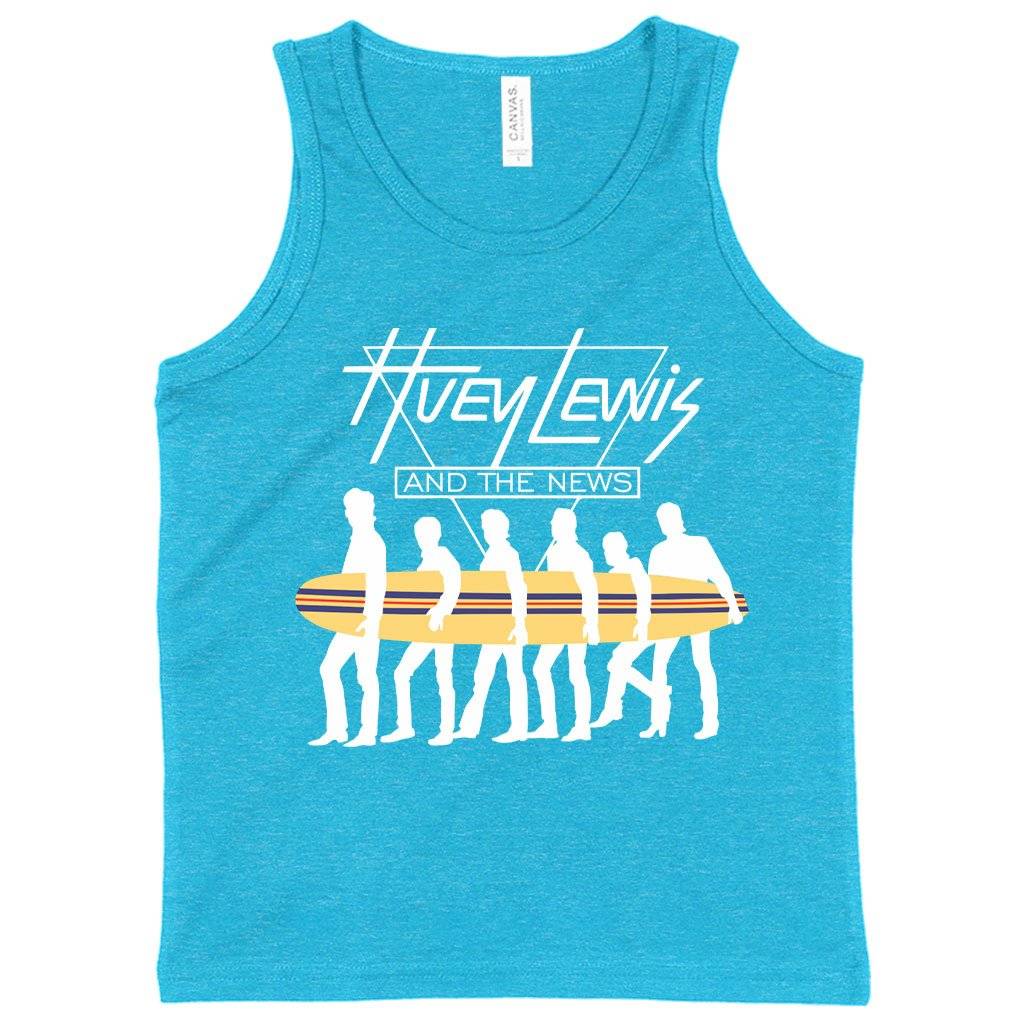 72845-d1f940.jpeg Kids' Huey Lewis and the News Tank - 80's Tank Kids & Baby Kids' Clothing Color : Black|Athletic Heather|Neon Blue