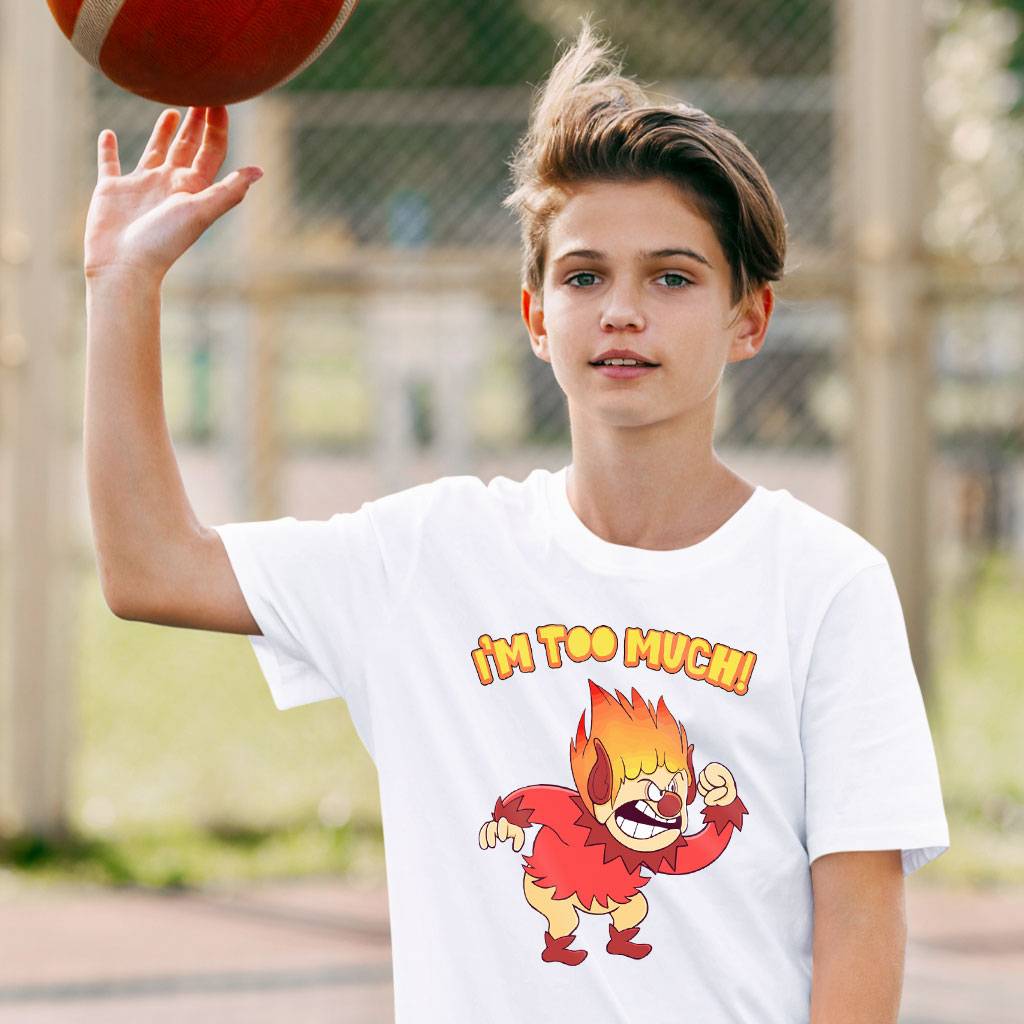 73341-6bb5f0.jpeg Kids' I’m Too Much T-Shirt - Heat Miser T-Shirt - Angry T-Shirt Kids & Baby Kids' Clothing Color : White|Black|Natural