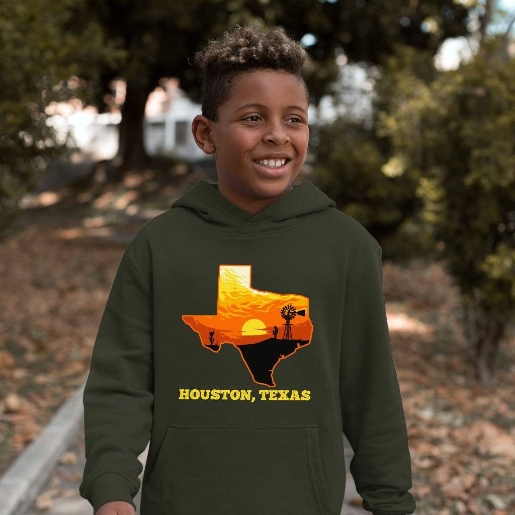 73342-e952e1.jpeg Kids' Sponge Fleece Houston Texas Hoodie - Cool Houston Hoodies Kids & Baby Kids' Clothing Color : Mauve|Military Green|Dark Gray Heather