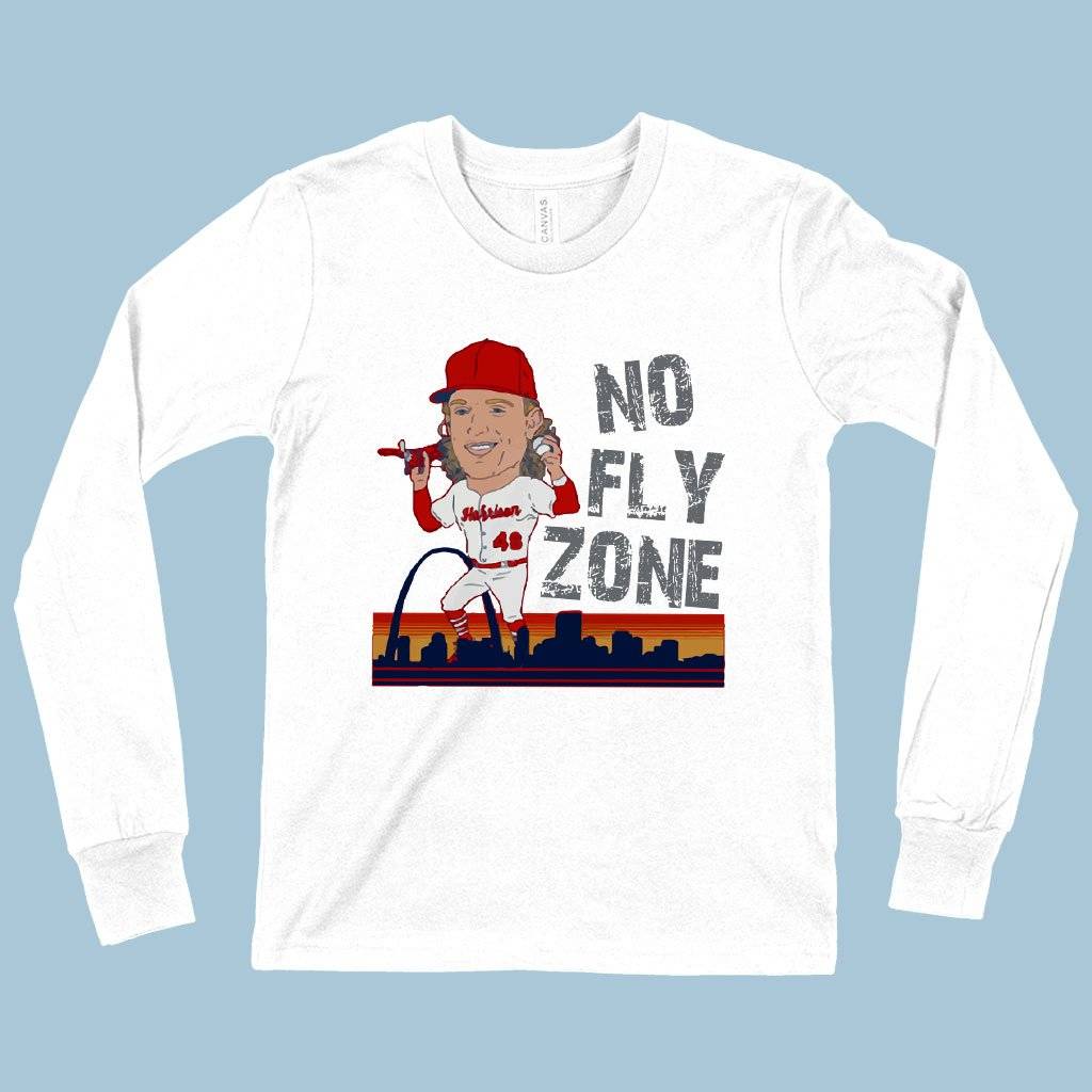 73350-d08888.jpeg Kids' No Fly Zone Long Sleeve T-Shirt - Harrison Bader T-Shirt - Baseball T-Shirt Kids & Baby Kids' Clothing Color : True Royal Blue|White|Black