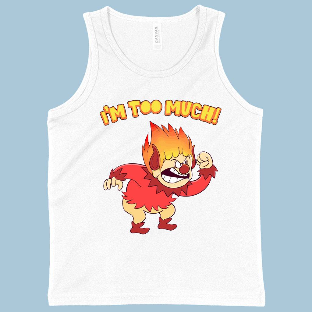 73351-03499a.jpeg Kids' I’m Too Much Tank - Heat Miser Tank - Angry Tank Kids & Baby Kids' Clothing Color : Black|Neon Blue|White