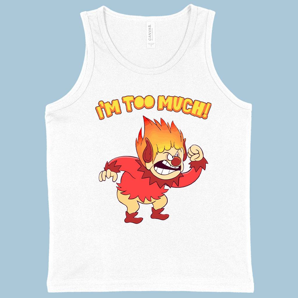 73351-a8efba.jpeg Kids' I’m Too Much Tank - Heat Miser Tank - Angry Tank Kids & Baby Kids' Clothing Color : Black|Neon Blue|White