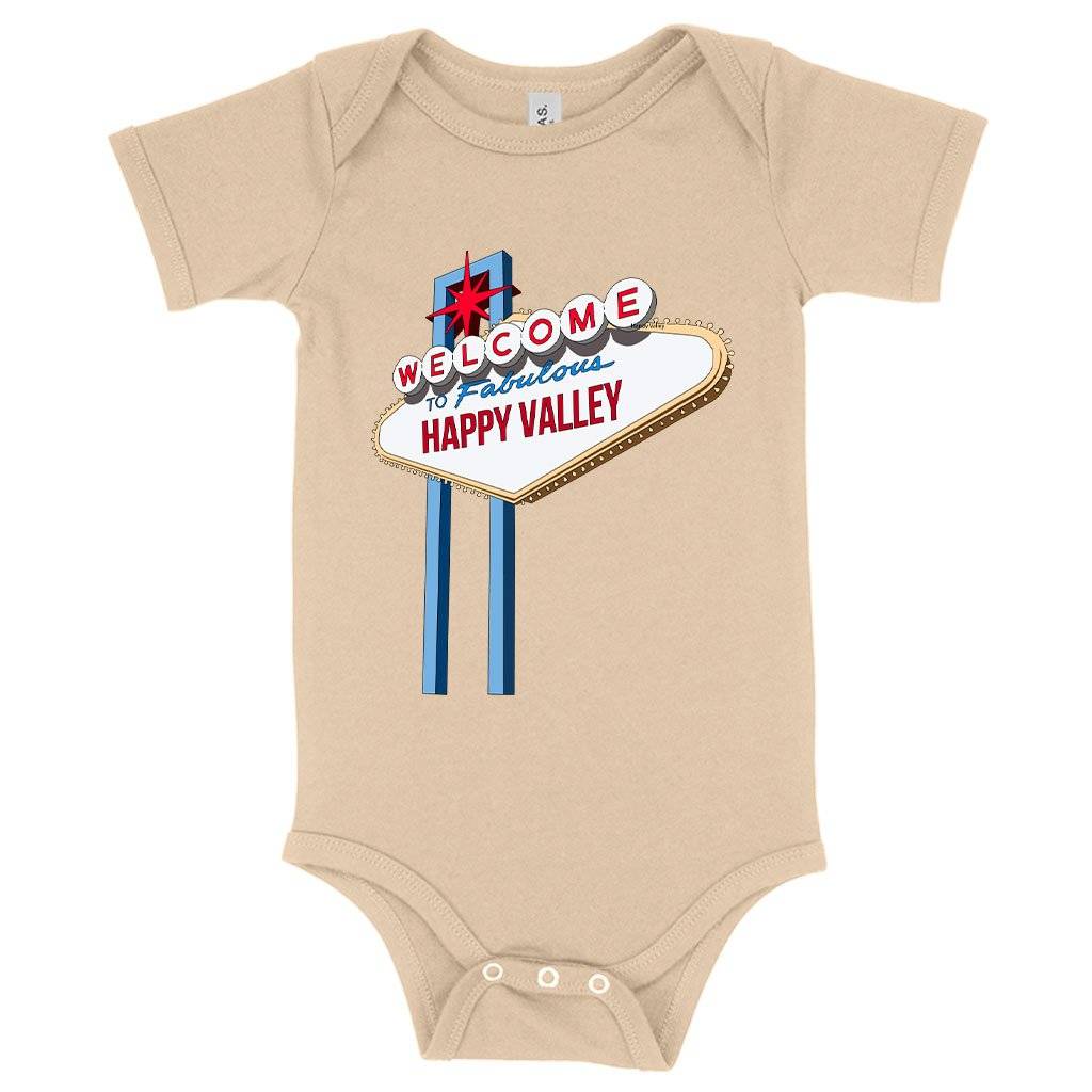 73522-b48459.jpeg Baby Jersey Welcome to Fabulous Happy Valley Onesie - Vintage Onesie Baby Clothing Kids & Baby Color : Pink|Heather Dust|White