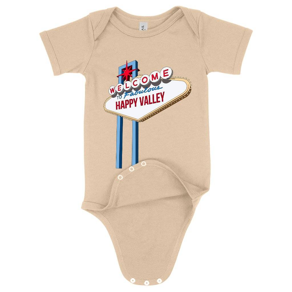 73522-f144e5.jpeg Baby Jersey Welcome to Fabulous Happy Valley Onesie - Vintage Onesie Baby Clothing Kids & Baby Color : Pink|Heather Dust|White