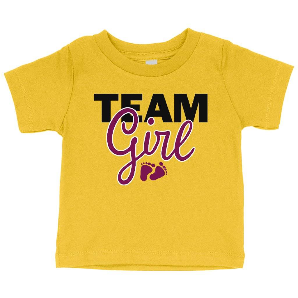 73543-b54525.jpeg Baby Team Girl T-Shirt - Girl Baby Shower T-Shirt Ideas Baby Clothing Kids & Baby Color : Yellow|Pink|White