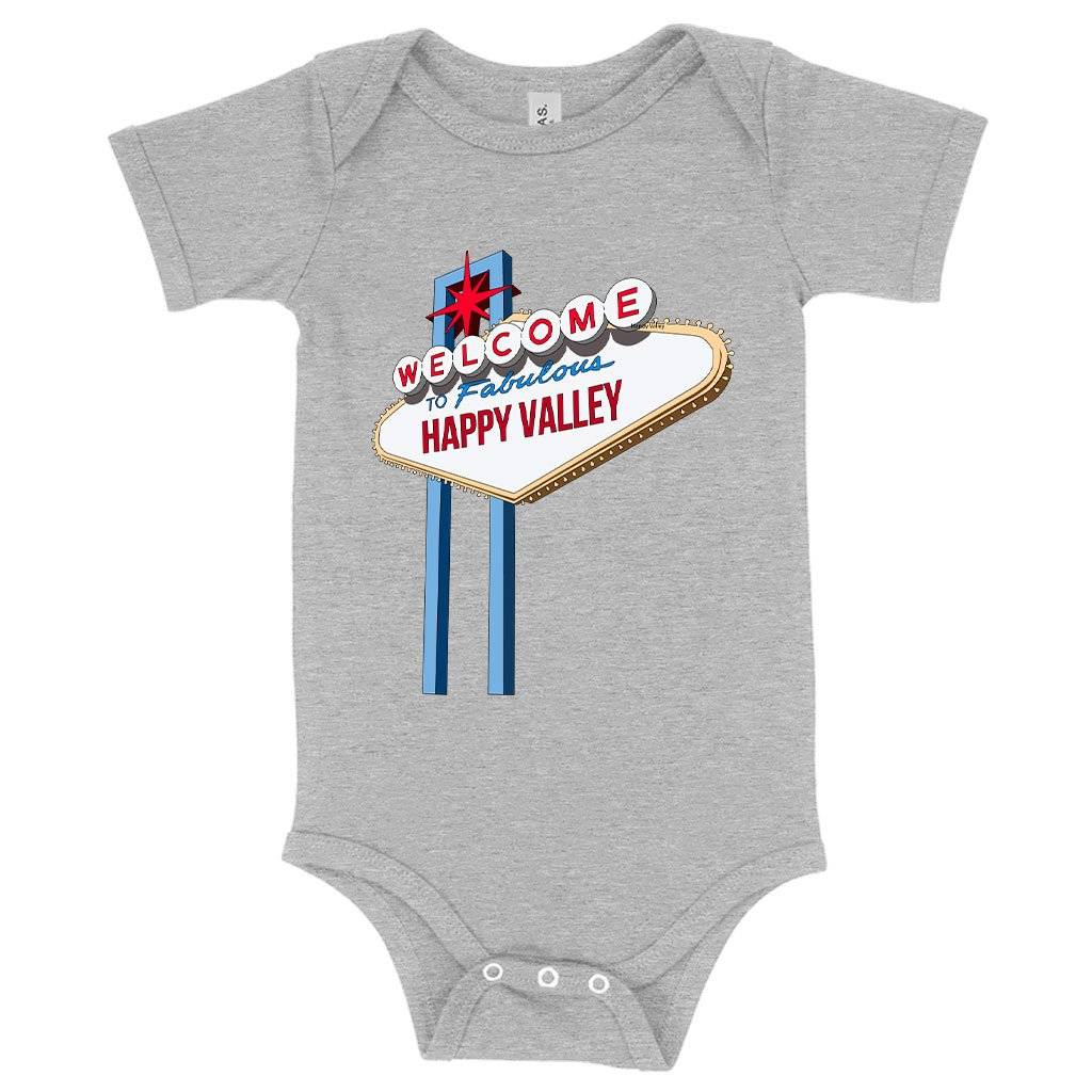 73551-b2796e.jpeg Baby Welcome to Fabulous Happy Valley Onesie - Vintage Onesie Baby Clothing Kids & Baby Color : Peach Triblend|Gray Triblend|Ice Blue Triblend