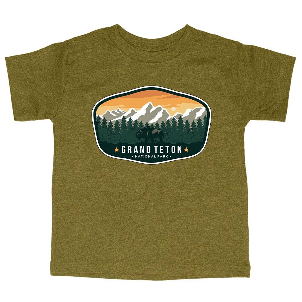 73573-30767b.jpeg Triblend Toddler Grand Teton National Park T-Shirt - USA T-Shirt Kids & Baby Toddler Clothing Color : Ice Blue Triblend|Olive Triblend|Peach Triblend