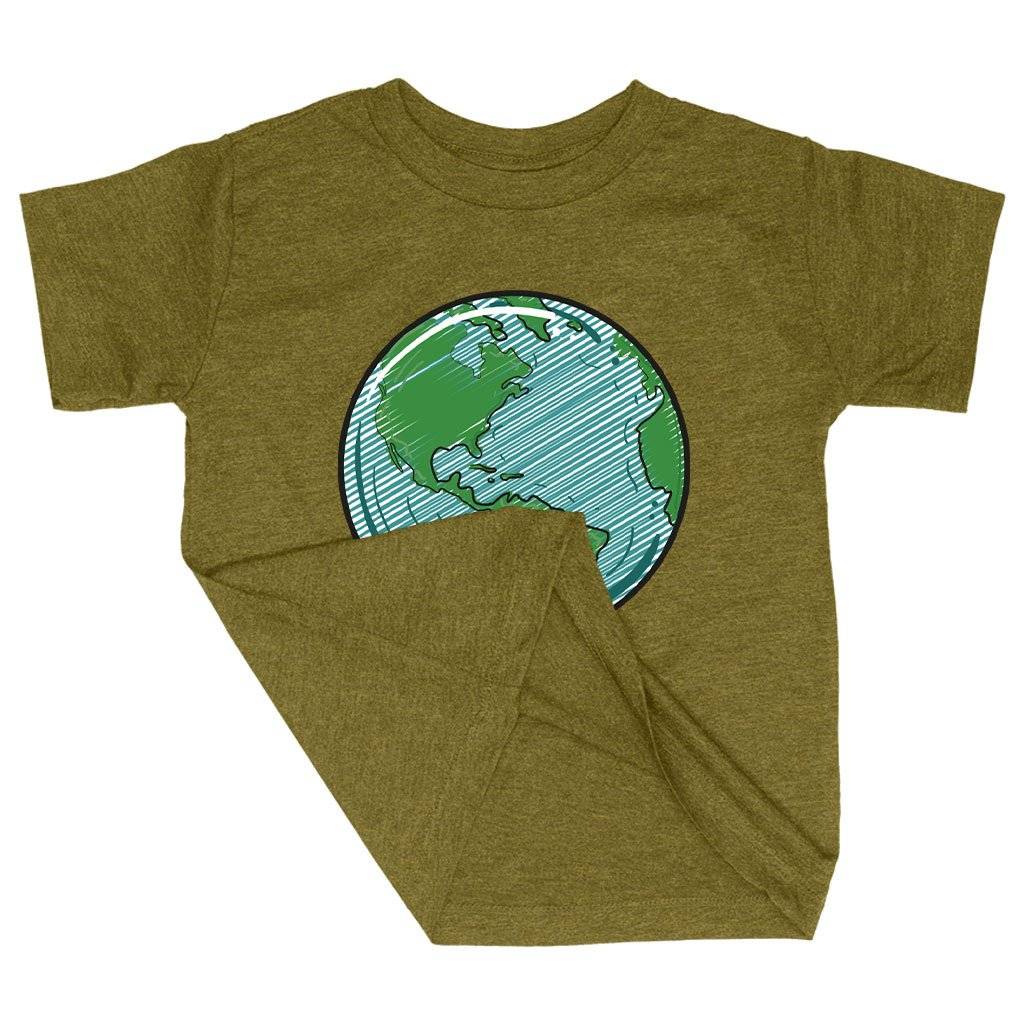 73582-11dfbd.jpeg Triblend Toddler Globe T-Shirt - America T-Shirt Kids & Baby Toddler Clothing Color : Ice Blue Triblend|Olive Triblend|Peach Triblend