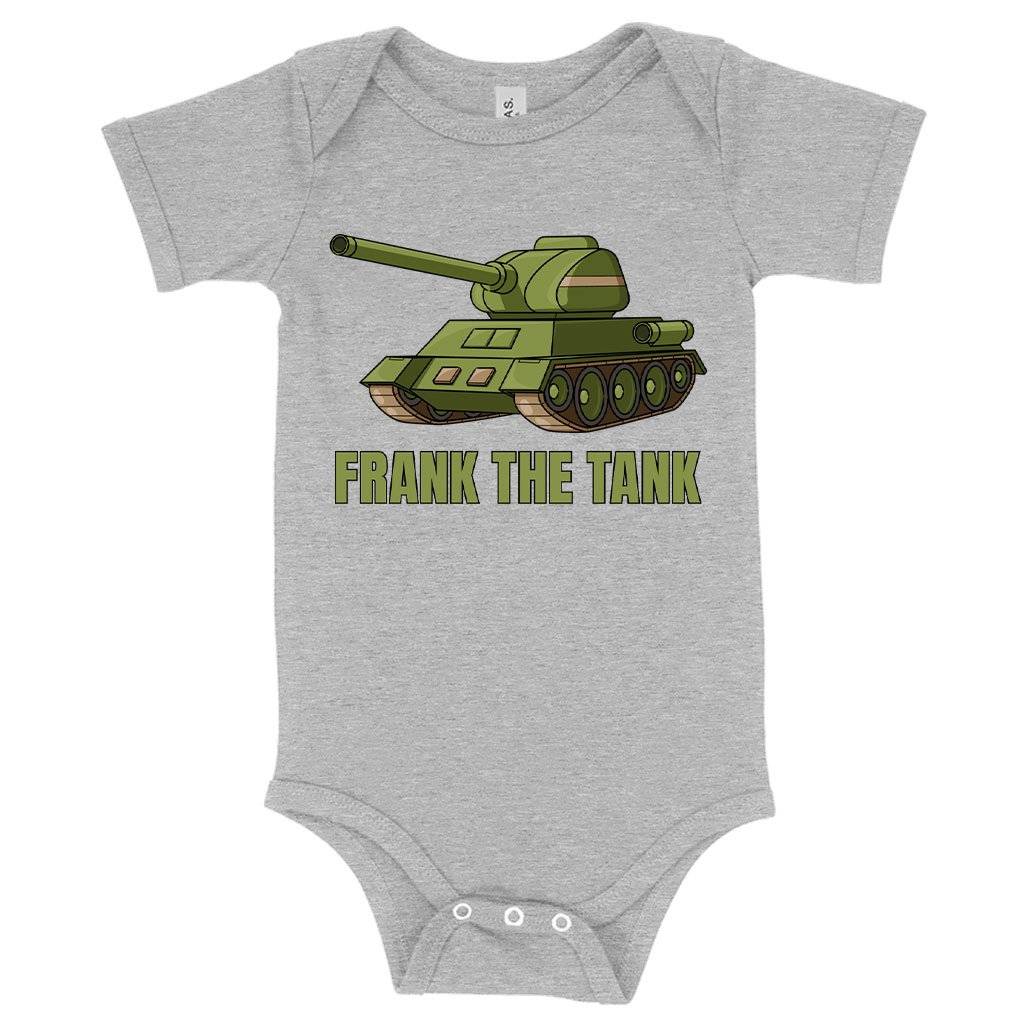73747-ec8db7.jpeg Baby Frank the Tank Onesie - Old School Onesie Baby Clothing Kids & Baby Color : Peach Triblend|Gray Triblend|Ice Blue Triblend