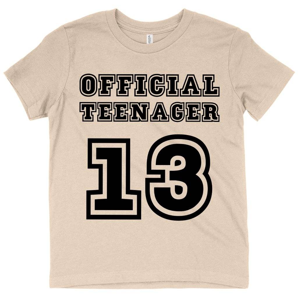 73763-076c70.jpeg Kids' Official Teenager T-Shirt - Funny T-Shirt for Teenage Guys - 13th Birthday T-Shirt Kids & Baby Kids' Clothing Color : Columbia Blue|Heather Red|Natural