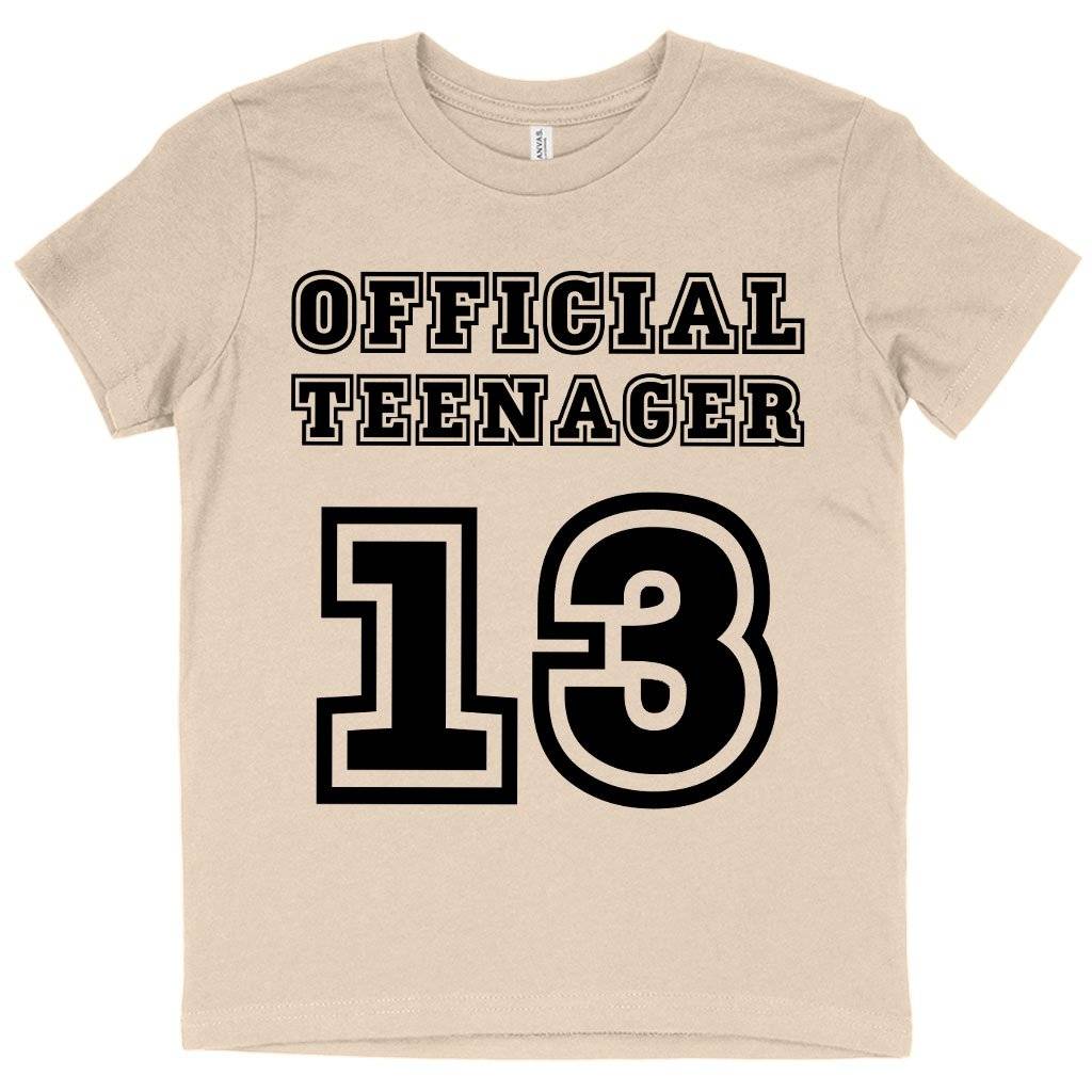 73763-1bdca5.jpeg Kids' Official Teenager T-Shirt - Funny T-Shirt for Teenage Guys - 13th Birthday T-Shirt Kids & Baby Kids' Clothing Color : Columbia Blue|Heather Red|Natural
