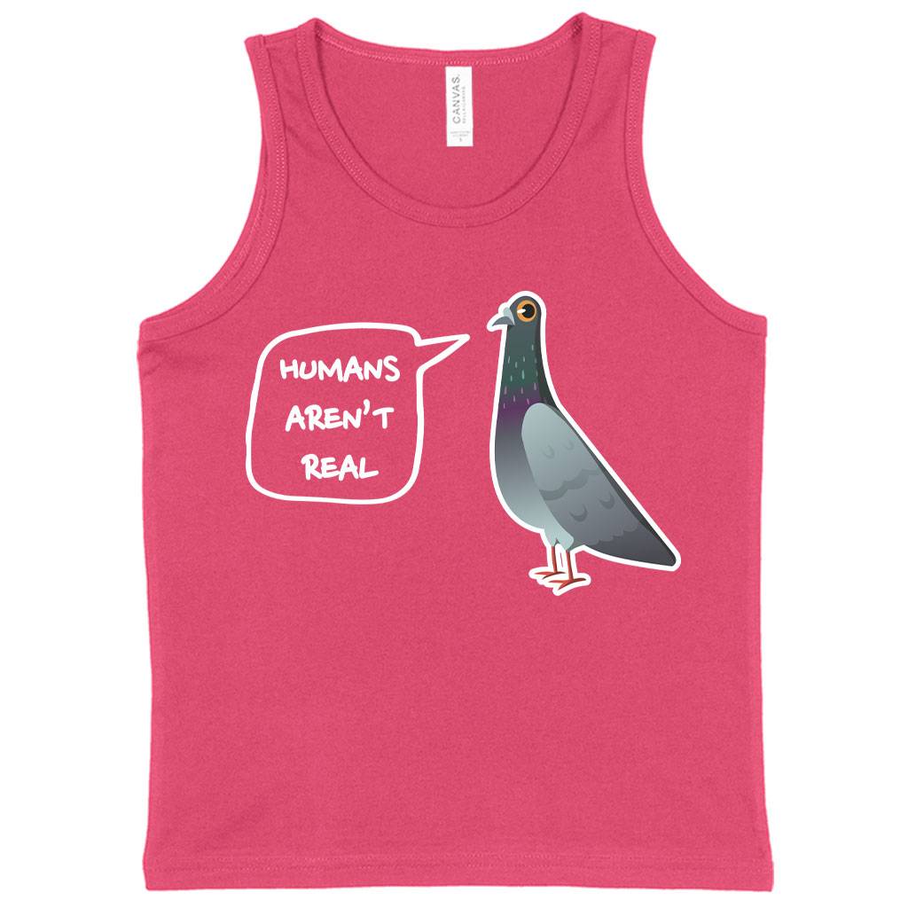 73767-580063.jpeg Kids' Humans Aren’t Real Tank - Pigeon Tank Kids & Baby Kids' Clothing Color : Neon Pink|Neon Blue|Athletic Heather