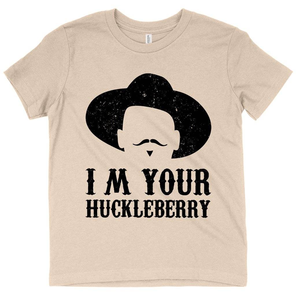 73784-08aa81.jpeg Kids' I'm Your Huckleberry T-Shirt - Vintage Cowboy T-Shirt Kids & Baby Kids' Clothing Color : Heather Red|Mustard|Natural