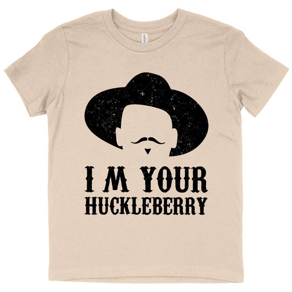 73784-0d8605.jpeg Kids' I'm Your Huckleberry T-Shirt - Vintage Cowboy T-Shirt Kids & Baby Kids' Clothing Color : Heather Red|Mustard|Natural
