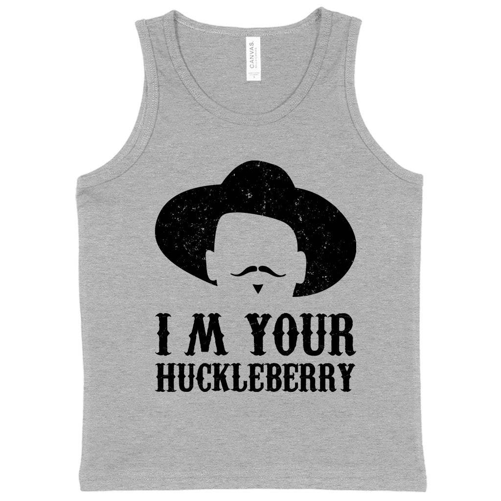 Kids' I'm Your Huckleberry Tank - Vintage Cowboy Tank Kids & Baby Kids' Clothing Color : Black|Athletic Heather|Neon Blue 