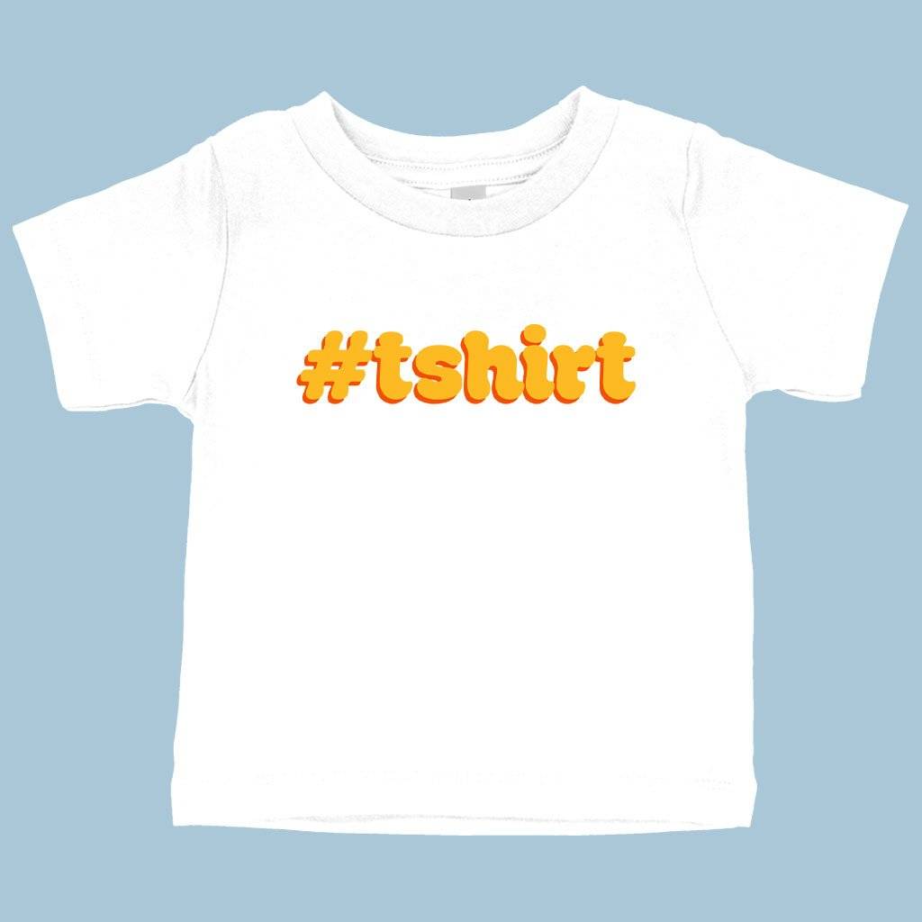 73916-5740f1.jpeg Baby Hashtag T-Shirt - Funny T-Shirt Baby Clothing Kids & Baby Color : Heather Columbia Blue|White|Navy