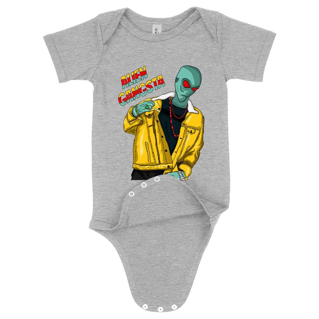 73924-4249ad.jpeg Baby Alien Gangsta Onesie Baby Clothing Kids & Baby Color : Peach Triblend|Mauve Triblend|Gray Triblend