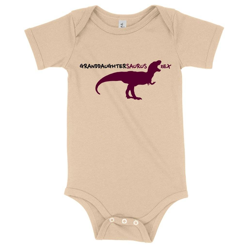 74108-1bff46.jpeg Baby Jersey Granddaughtersaurus Rex Onesie - Granddaughter Onesies - Dinosaur Onesie Baby Clothing Kids & Baby Color : White|Heather Dust|Pink
