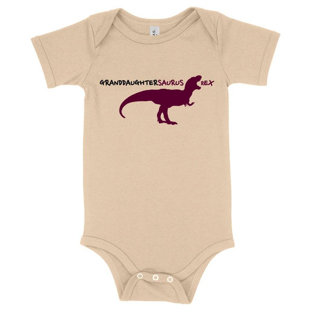 74108-e127a2.jpeg Baby Jersey Granddaughtersaurus Rex Onesie - Granddaughter Onesies - Dinosaur Onesie Baby Clothing Kids & Baby Color : White|Heather Dust|Pink