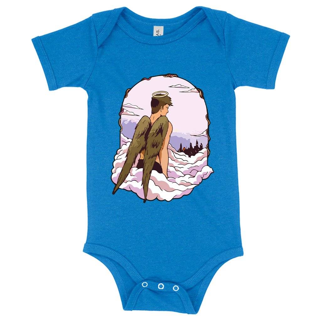 74117-c1e150.jpeg Baby Jersey Heaven Onesie Baby Clothing Kids & Baby Color : White|Heather Columbia Blue|Heather Dust