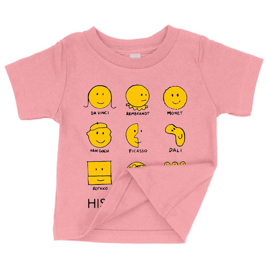 74118-4098b1.jpeg Baby History of Art T-Shirt - Funny Art T-Shirt Baby Clothing Kids & Baby Color : Athletic Heather|Pink|White