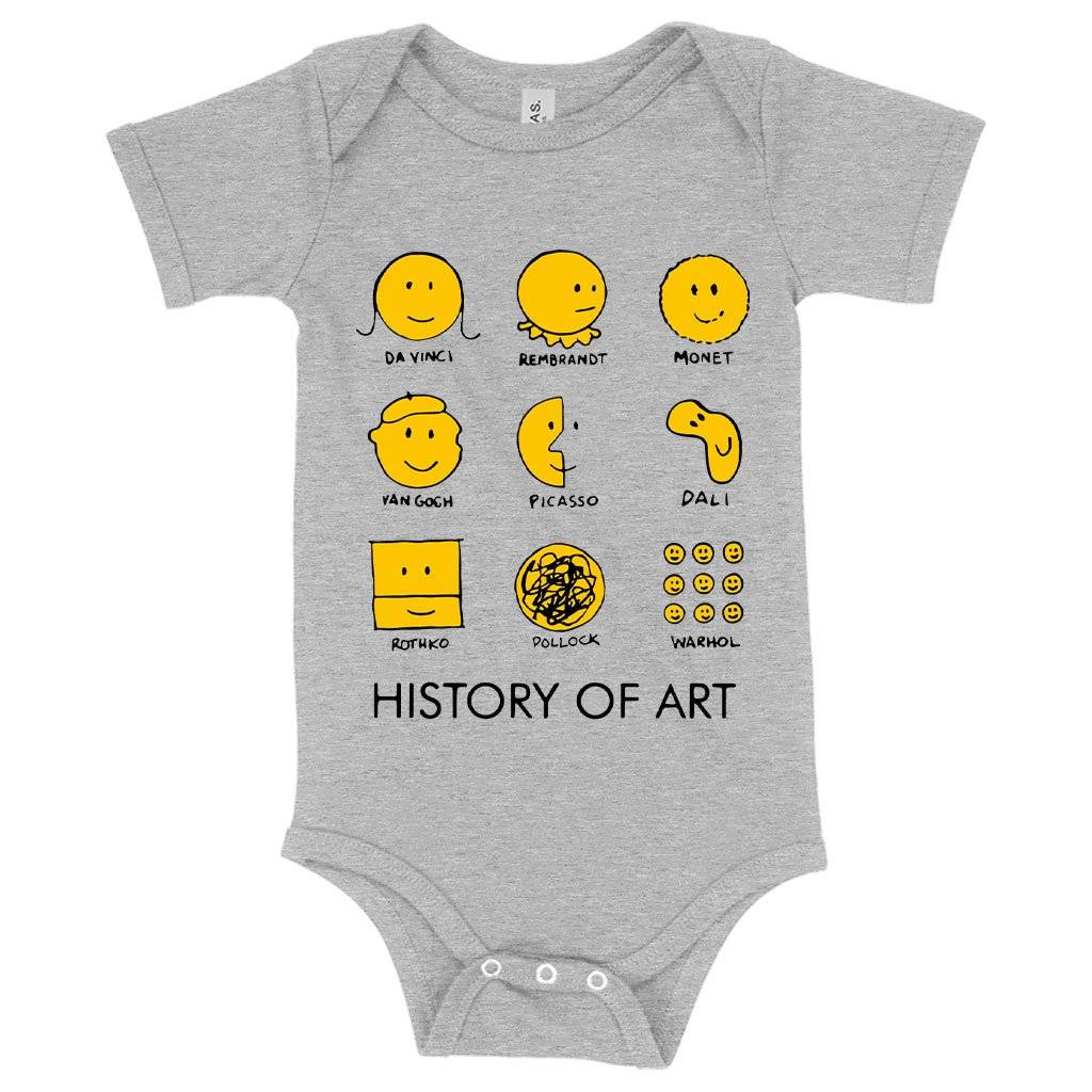 Baby History of Art Onesie - Funny Art Onesie Baby Clothing Kids & Baby Color : Gray Triblend|Peach Triblend|Ice Blue Triblend 