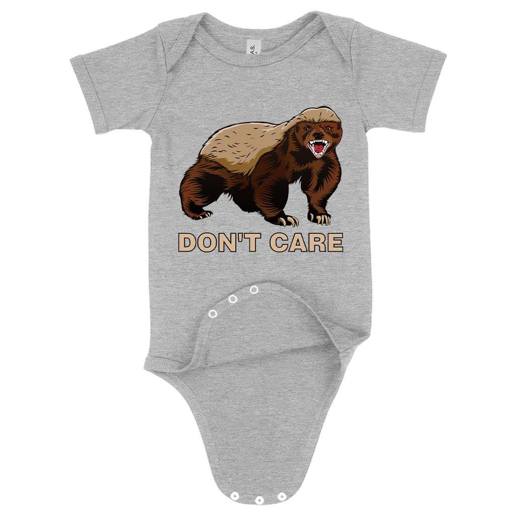 74122-63b7d7.jpeg Baby Honey Badger Don't Care Onesie - Funny Animal Onesie Baby Clothing Kids & Baby Color : Mauve Triblend|Gray Triblend|Ice Blue Triblend