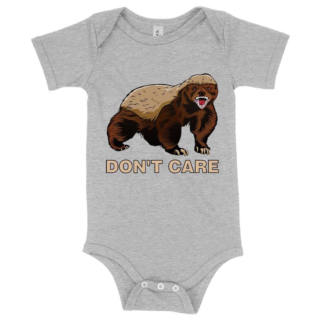 74122-cac9f0.jpeg Baby Honey Badger Don't Care Onesie - Funny Animal Onesie Baby Clothing Kids & Baby Color : Mauve Triblend|Gray Triblend|Ice Blue Triblend