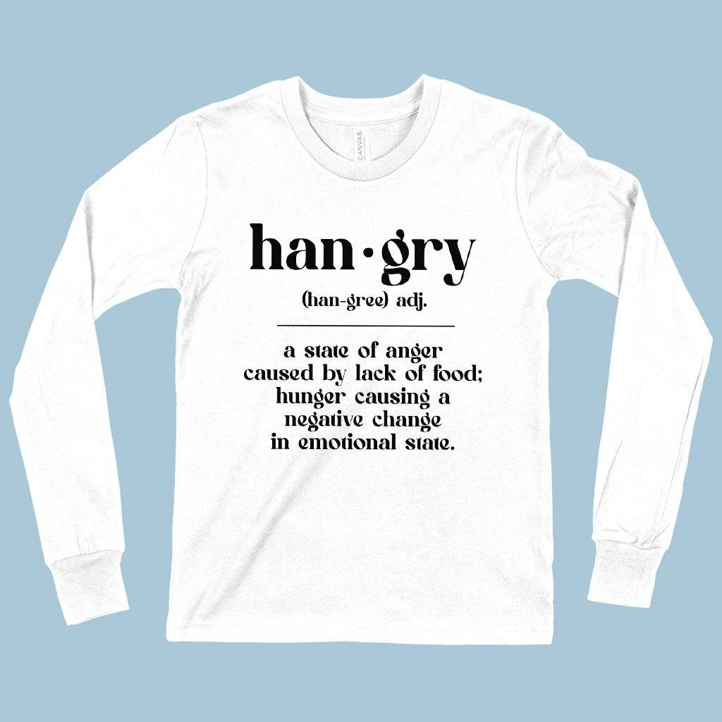 74256-bad644.jpeg Kids' Hangry Definition Long Sleeve T-Shirt Kids & Baby Kids' Clothing Color : White|True Royal Blue|Black
