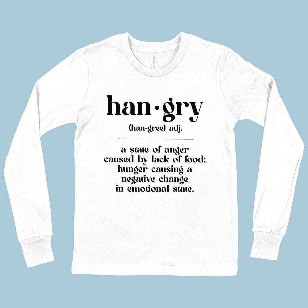 74256-f8c6f9.jpeg Kids' Hangry Definition Long Sleeve T-Shirt Kids & Baby Kids' Clothing Color : White|True Royal Blue|Black