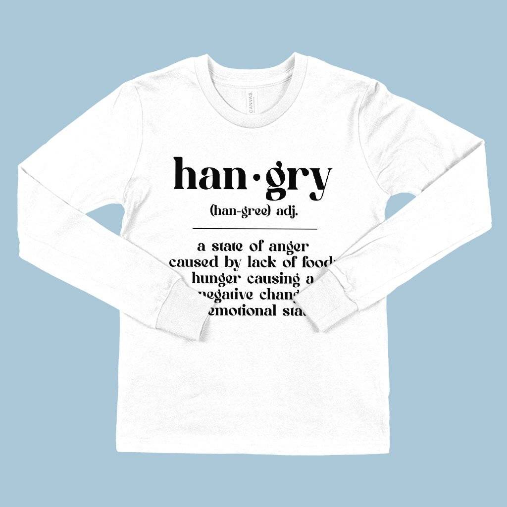 74256-fcbc72.jpeg Kids' Hangry Definition Long Sleeve T-Shirt Kids & Baby Kids' Clothing Color : White|True Royal Blue|Black