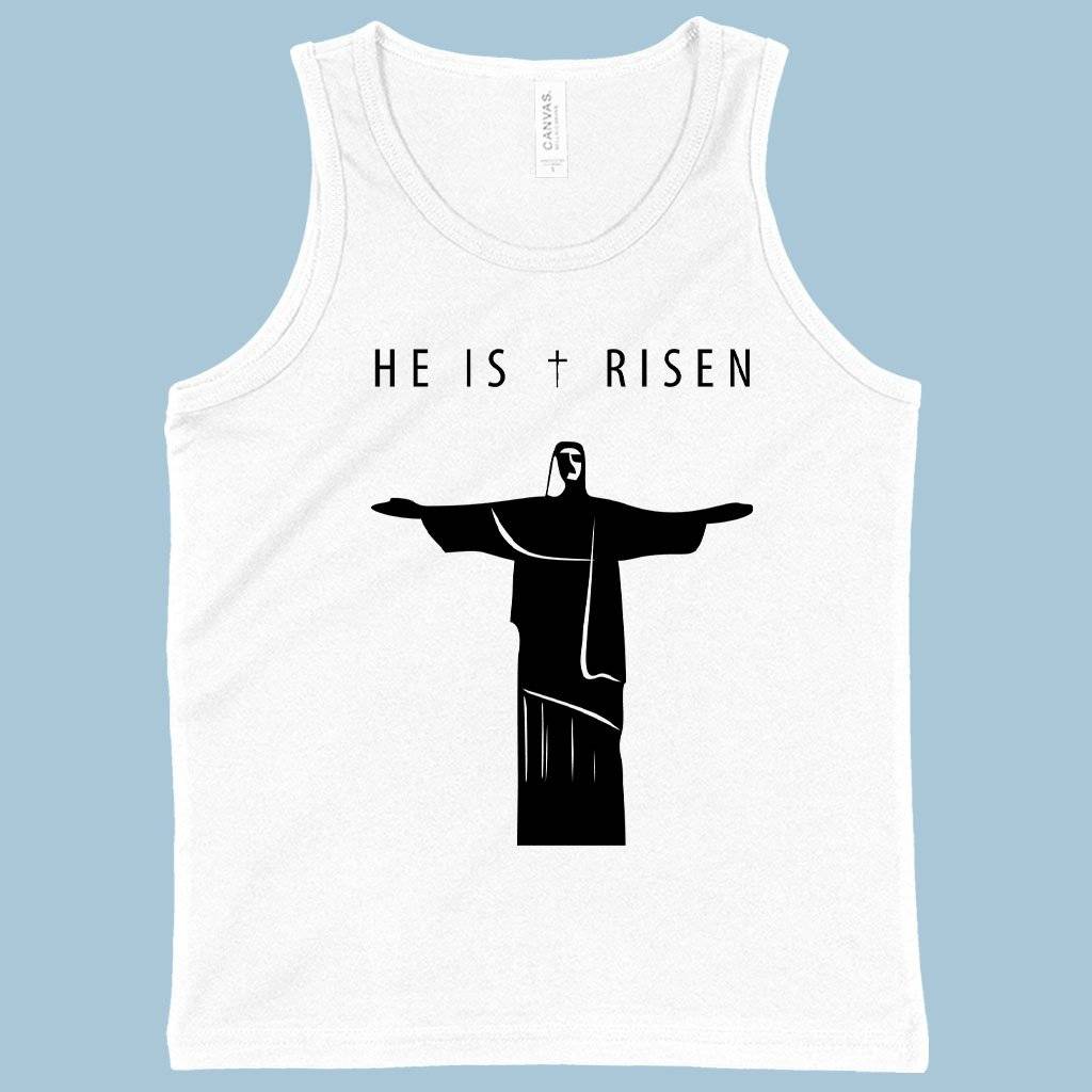 74263-a78166.jpeg Kids' He Is Risen Tank - Christain Tanks Kids & Baby Kids' Clothing Color : White|Neon Pink|Black
