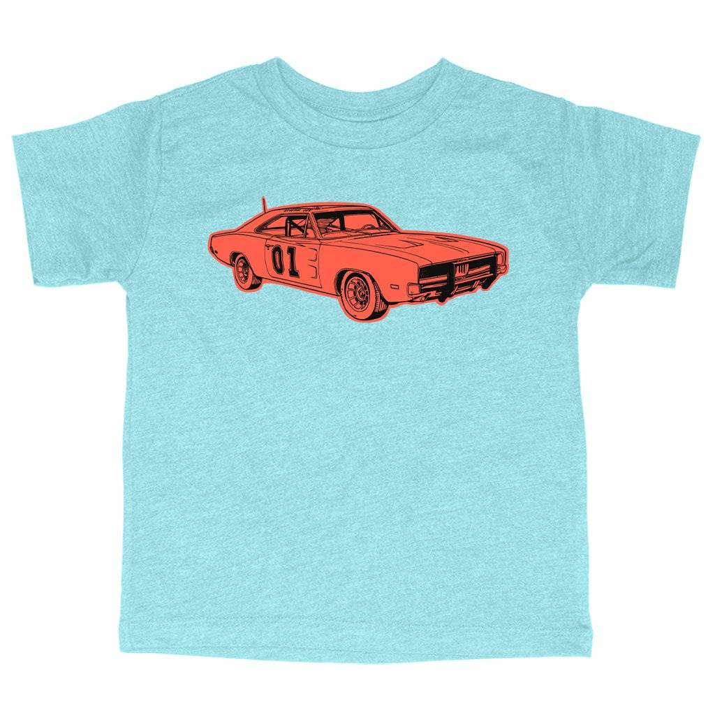 74441-8f0a40.jpeg Triblend Toddler General Lee T-Shirt - Car T-Shirt Kids & Baby Toddler Clothing Color : Ice Blue Triblend|Olive Triblend|Peach Triblend