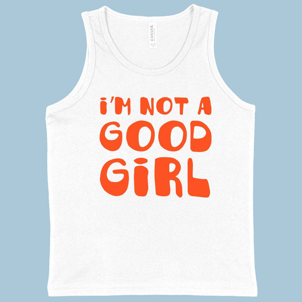 74583-44f7af.jpeg Kids' I’m Not a Good Girl Tank - Graphic Tank Kids & Baby Kids' Clothing Color : White|Athletic Heather|Black