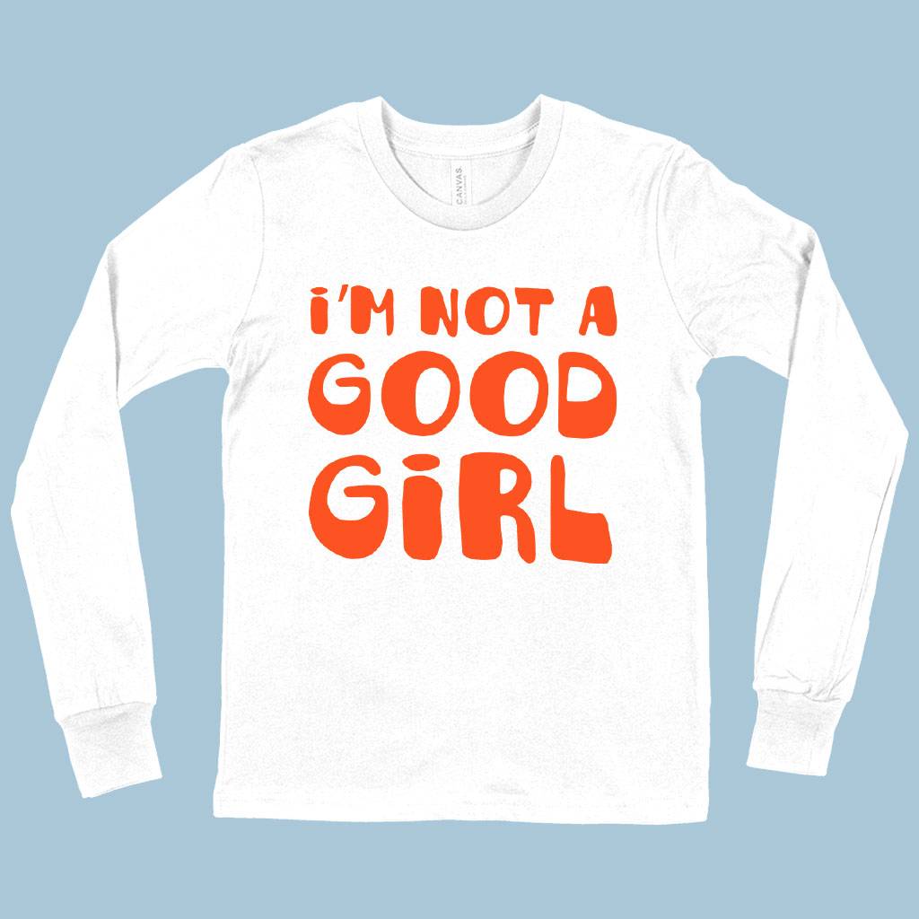 74588-62038e.jpeg Kids' I’m Not a Good Girl Long Sleeve T-Shirt - Graphic T-Shirt Kids & Baby Kids' Clothing Color : White|Black|True Royal Blue