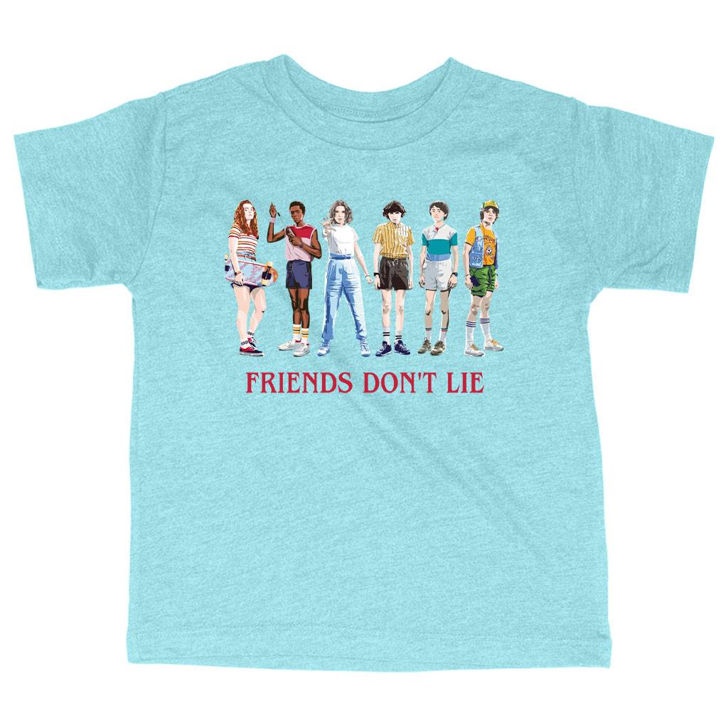 75901-6a821e.jpeg Triblend Toddler Friends Don’t Lie T-Shirt - Stranger Things T-Shirt Kids & Baby Toddler Clothing Color : Ice Blue Triblend|Olive Triblend|Peach Triblend
