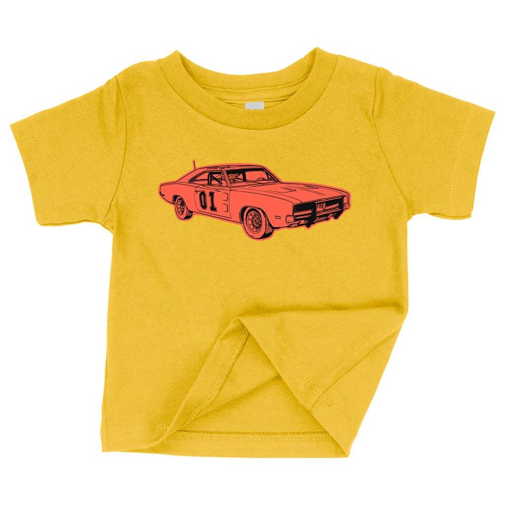 76227-7ff1f2.jpeg Baby General Lee T-Shirt - Car T-Shirt Baby Clothing Kids & Baby Color : Yellow|Navy|White