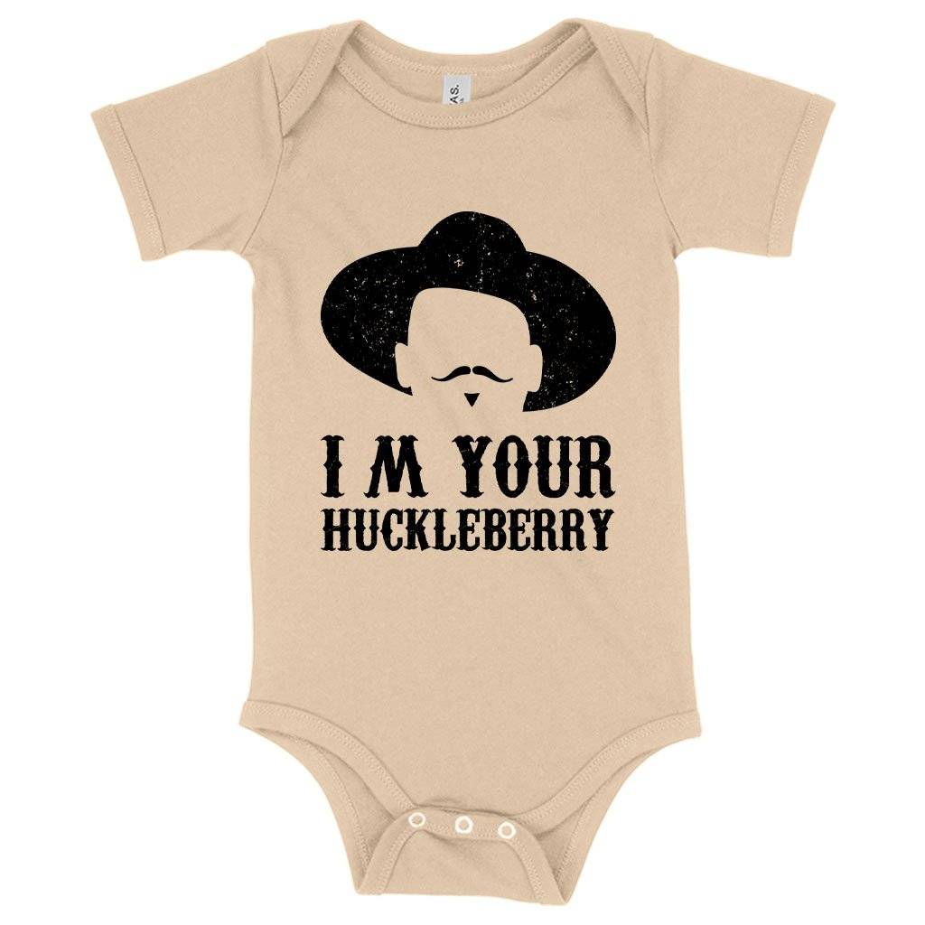 76241-ce044c.jpeg Baby Jersey I'm Your Huckleberry Onesie - Vintage Cowboy Onesie Baby Clothing Kids & Baby Color : White|Heather Dust|Yellow