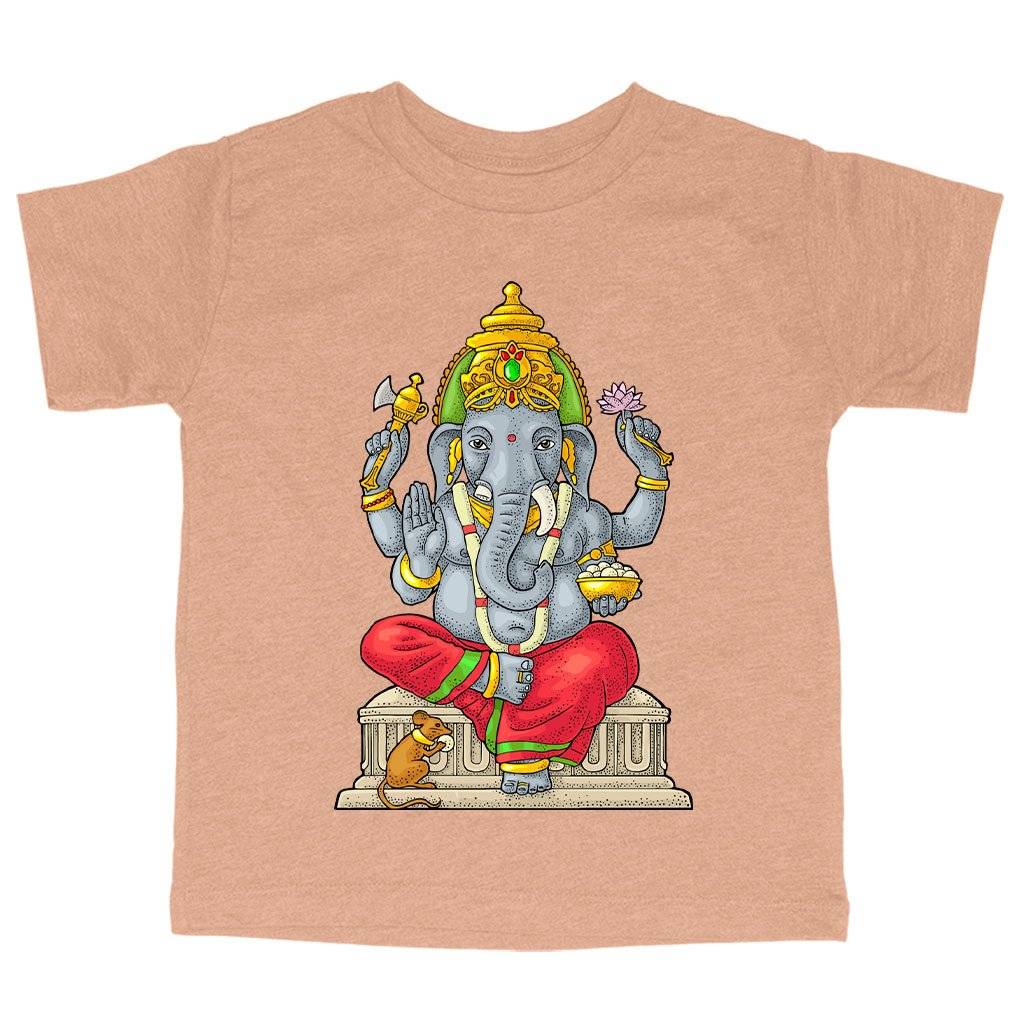 77422-a01278.jpeg Triblend Toddler Ganesh T-Shirt - Hindu T-Shirts Kids & Baby Toddler Clothing Color : Ice Blue Triblend|Olive Triblend|Peach Triblend