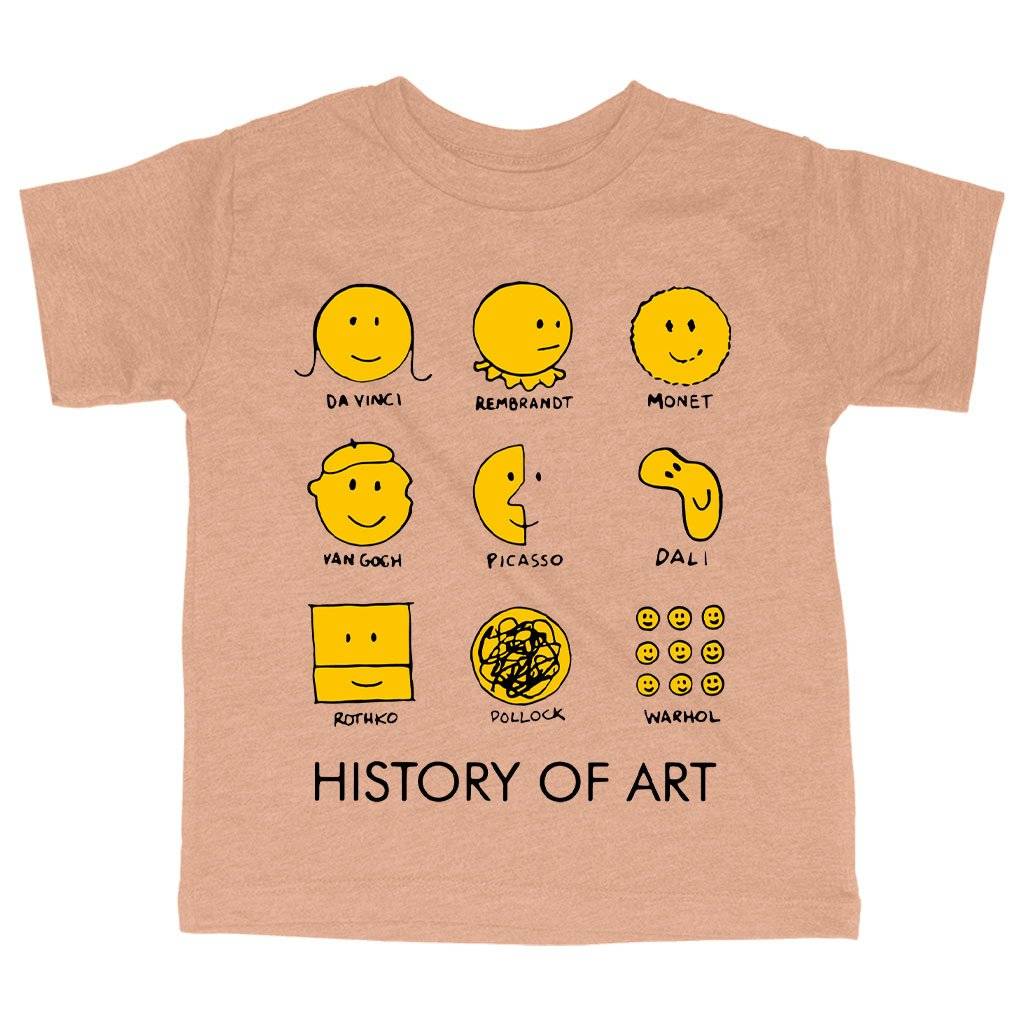 77427-dc582a.jpeg Triblend Toddler History of Art T-Shirt - Funny Art T-Shirt Kids & Baby Toddler Clothing Color : Ice Blue Triblend|Olive Triblend|Peach Triblend