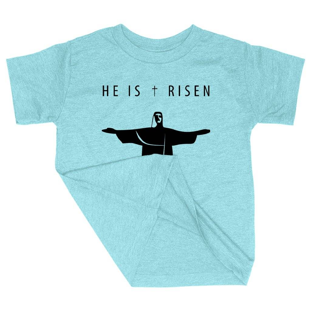 77441-d9f495.jpeg Triblend Toddler He Is Risen T-Shirt - Christain T-Shirts Kids & Baby Toddler Clothing Color : Ice Blue Triblend|Olive Triblend|Peach Triblend