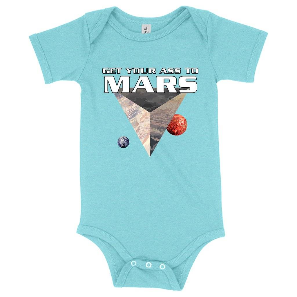 77627-93d245.jpeg Baby Get Your Ass to Mars Onesie - Total Recall Onesie Baby Clothing Kids & Baby Color : Peach Triblend|Mauve Triblend|Ice Blue Triblend