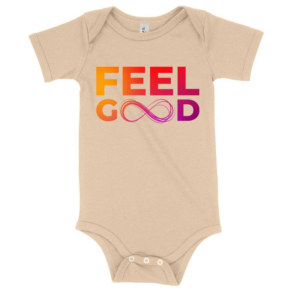 77637-c34eb9.jpeg Baby Jersey Feel Good Onesie - Infinity Onesies Baby Clothing Kids & Baby Color : White|Heather Dust|Pink