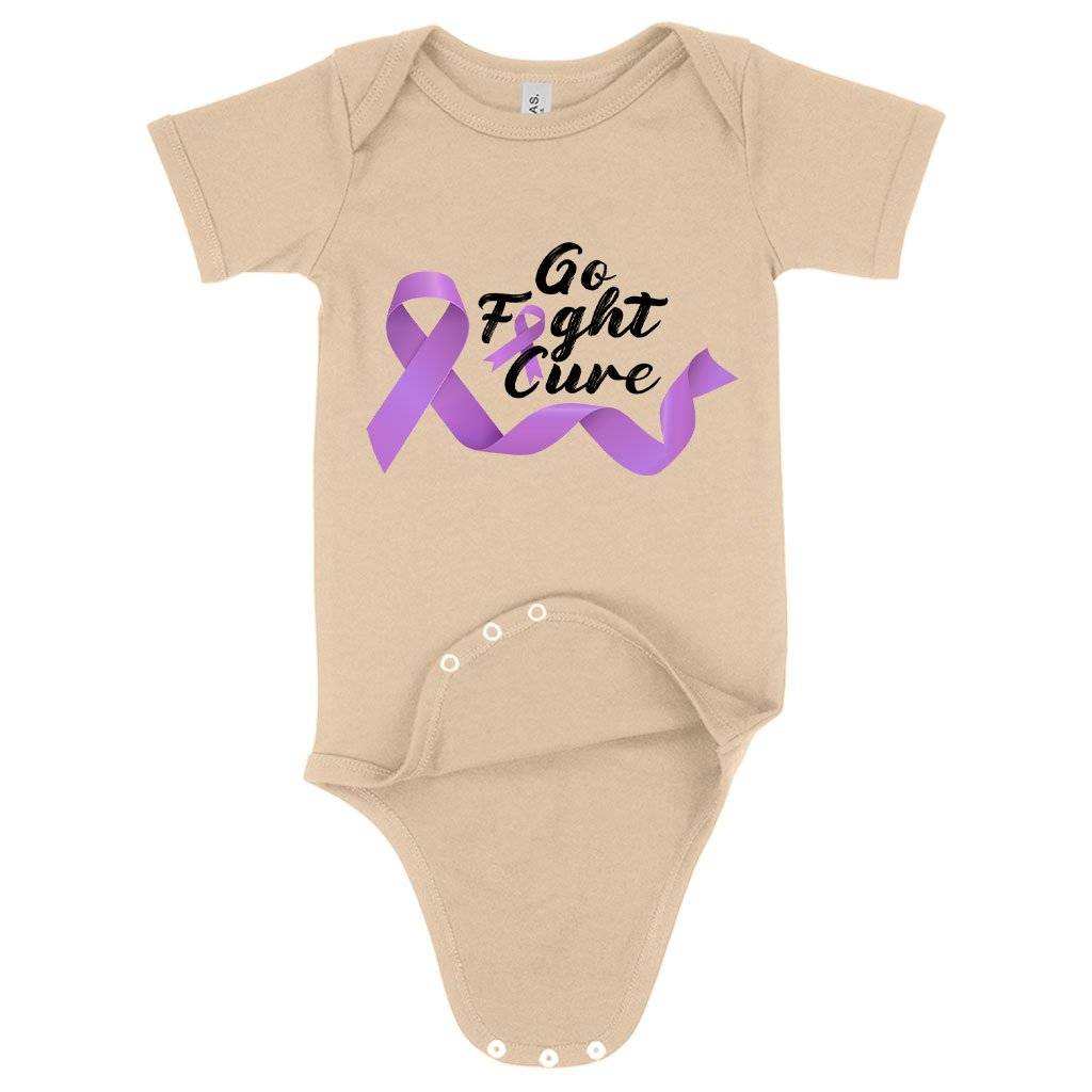 77643-cca4fd.jpeg Baby Jersey Go Fight Cure Onesie - Fight Cancer Onesies - Cancer Awareness Onesie Baby Clothing Kids & Baby Color : White|Heather Dust|Yellow