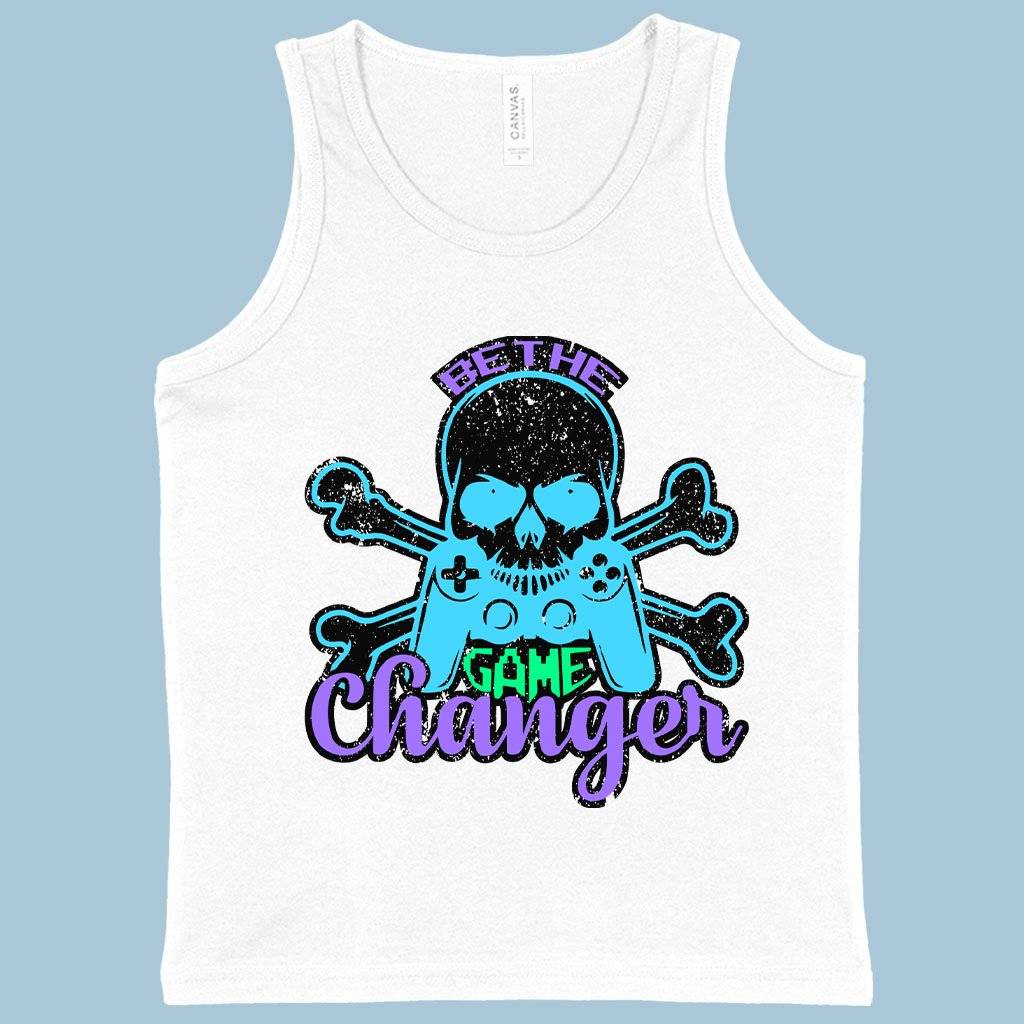 77936-e90136.jpeg Kids' Be The Game Changer Tank - Gaming Tanks Kids & Baby Kids' Clothing Color : White|Neon Blue|Neon Pink